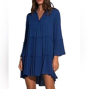 Vibrant Blue Long Sleeve Dress